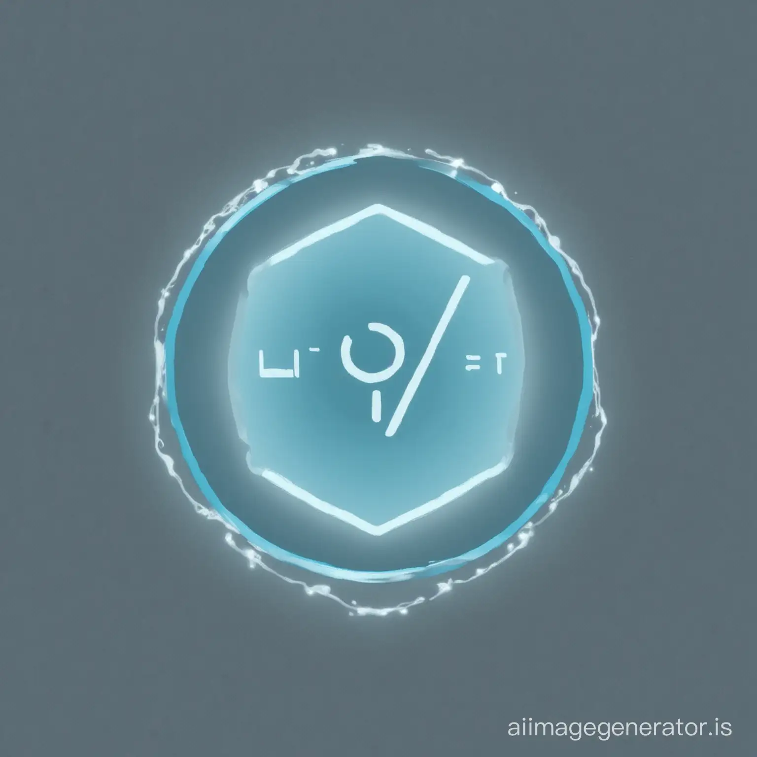 Abstract Light Blue Logo Design on Gradient Background | AI Image Generator