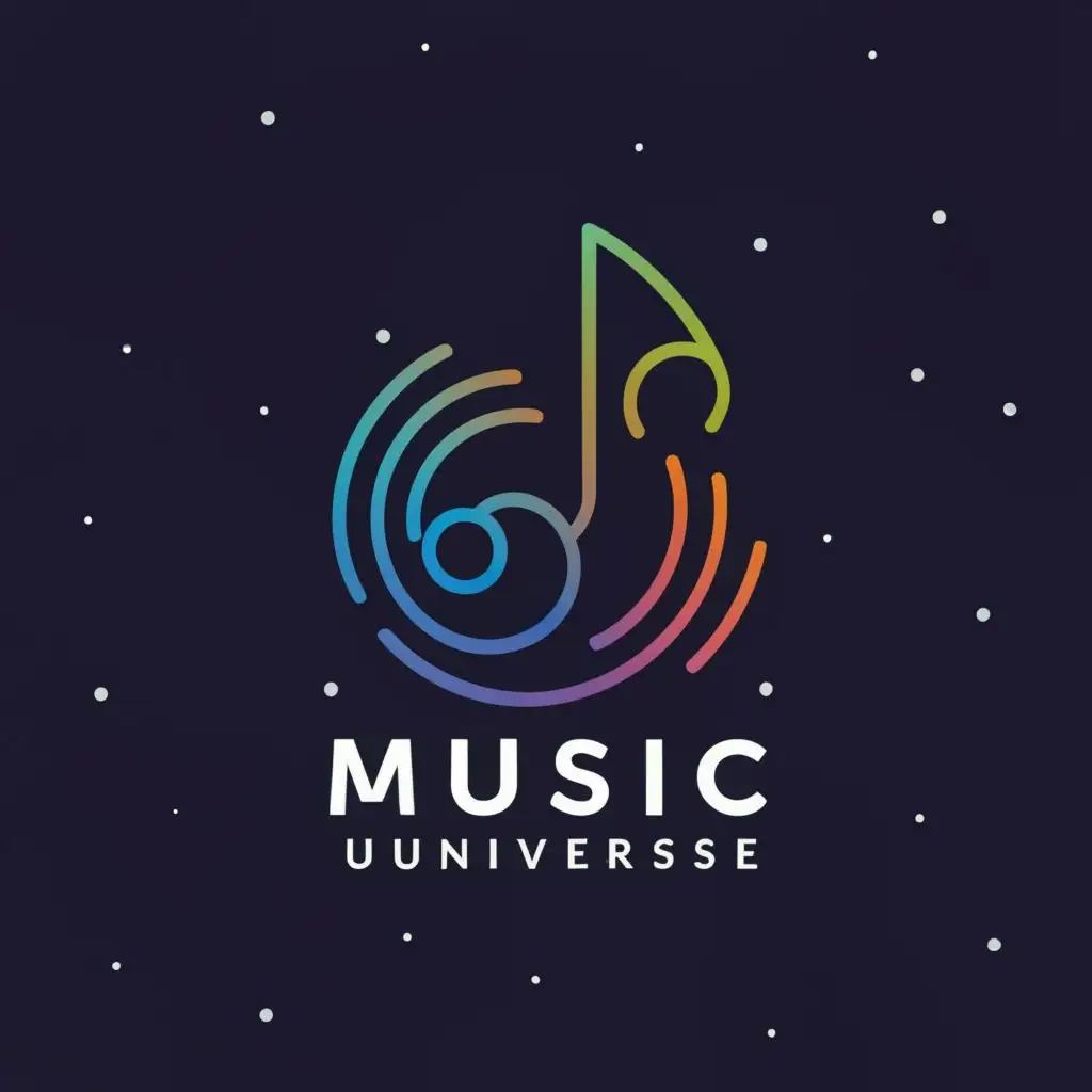a logo design,with the text "Music Universe", main symbol:music,Minimalistic,be used in Events industry,clear background