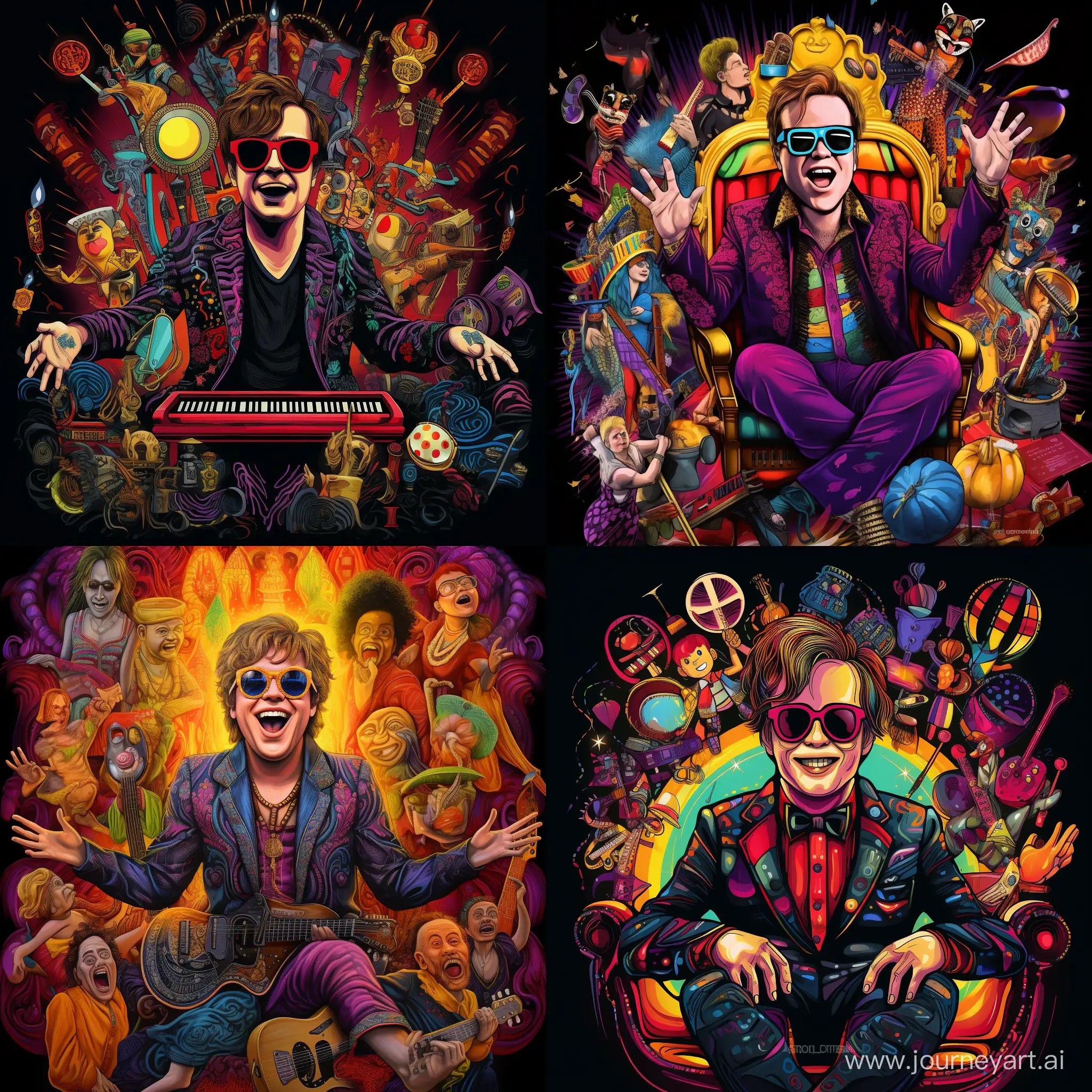 Elton-John-Performing-Vibrant-Pop-Art-Musical-Portrait