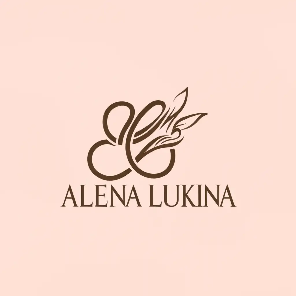 a logo design,with the text "Alena Lukina", main symbol:Hair extensions, luxury salon,Moderate,be used in Beauty Spa industry,clear background