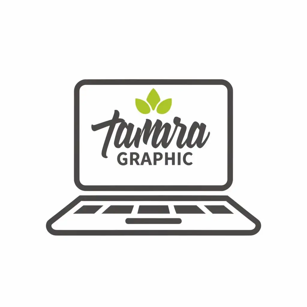 logo, laptop, with the text "Tamara graphic", typography, be used in Restaurant industry