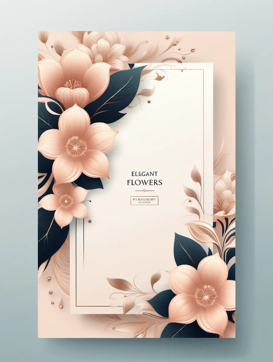 elegant flowers design for cover