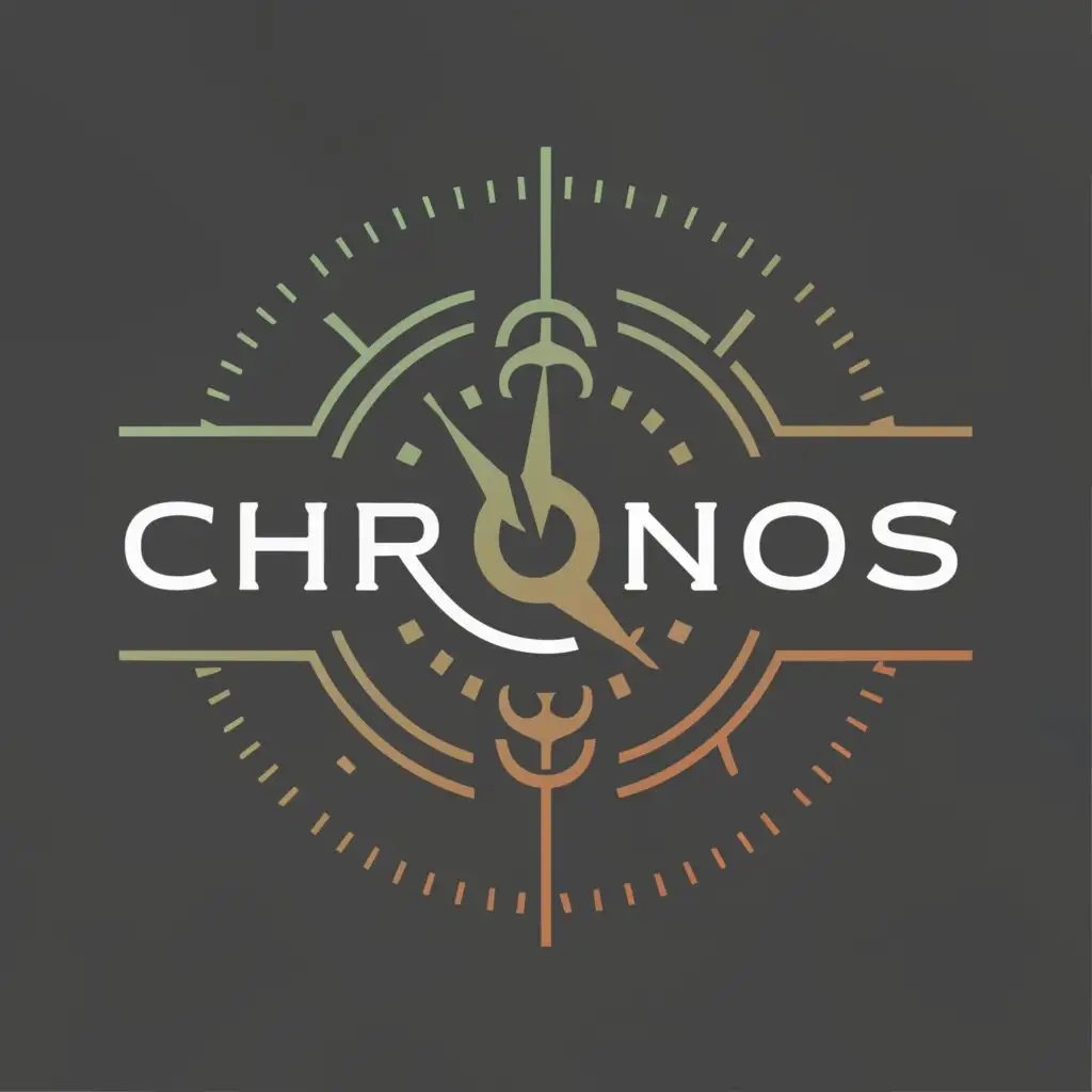 a logo design,with the text "Chronos", main symbol:Clock,Moderate,clear background