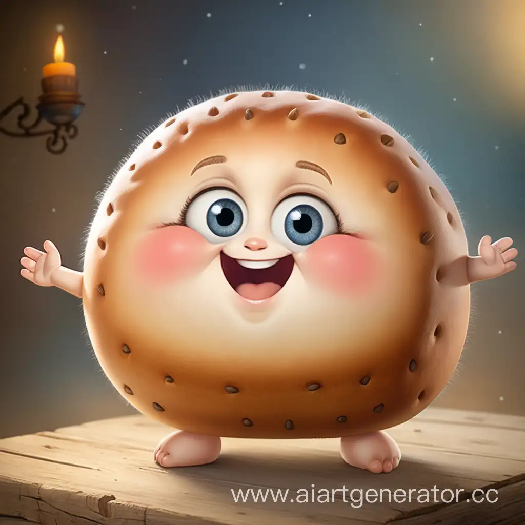 Cheerful-Blushing-Kolobok-Smiling-Round-Loaf-from-Russian-Fairy-Tale