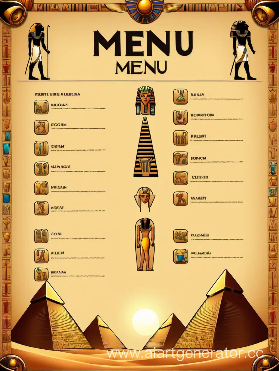Interactive-Ancient-Egyptian-ScreenTapping-Game-Menu
