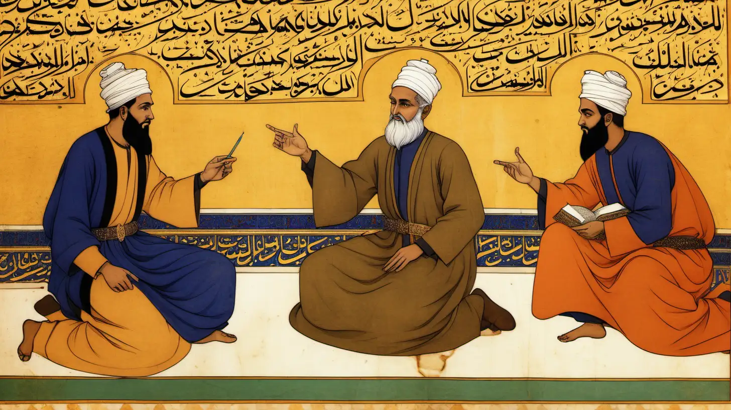 Scholars Engaged in Learning During the Islamic Golden Age