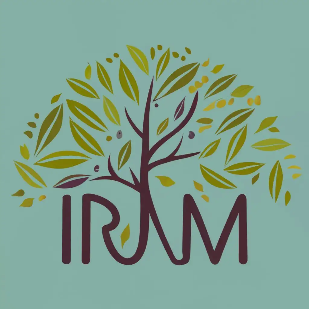 logo, Natural nature with us, with the text "Iram", typography