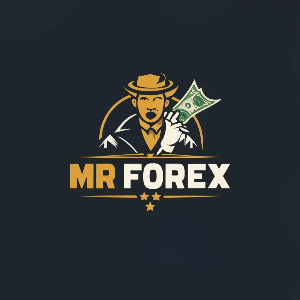 logo, Trader, with the text "Mr Forex", typography, be used in Finance industry