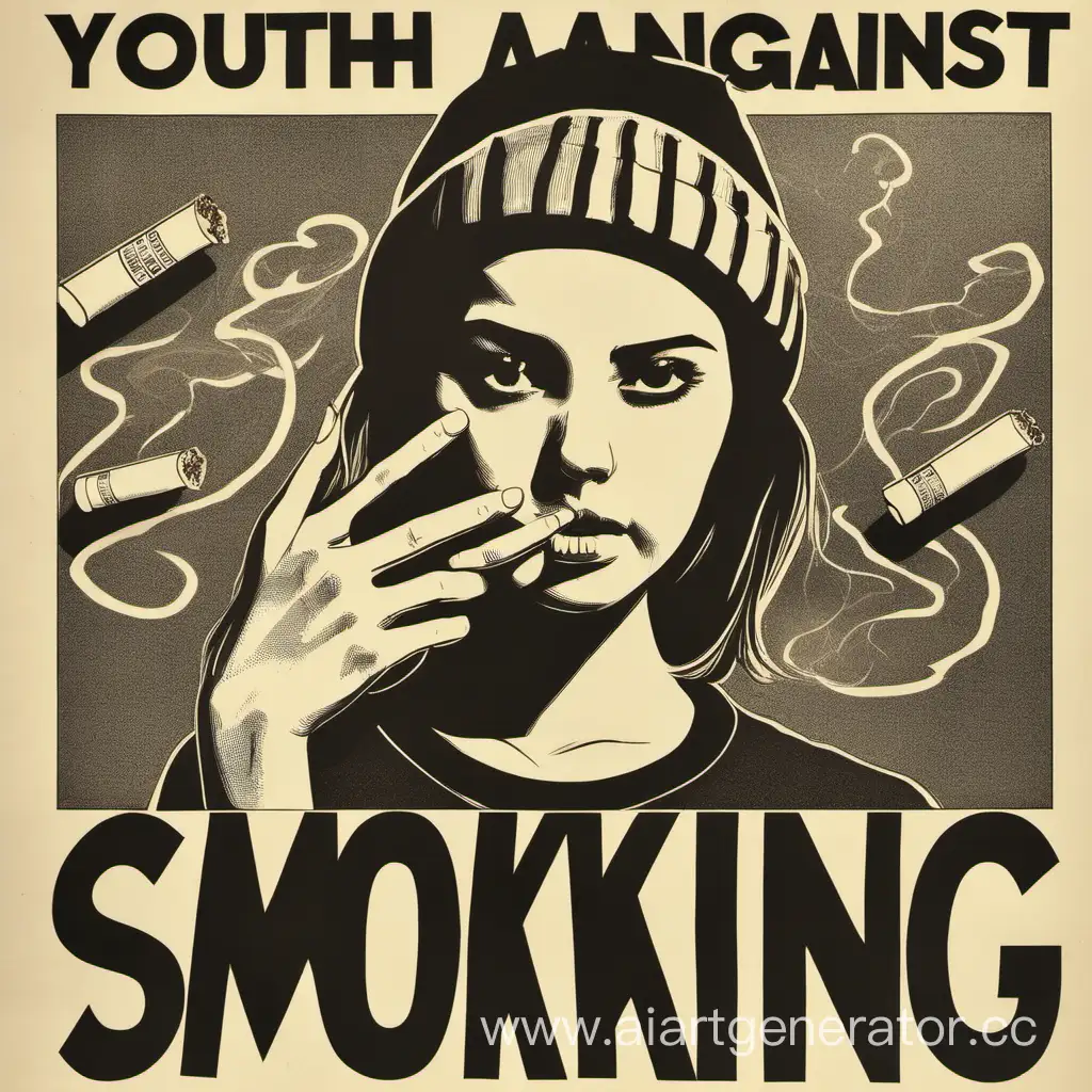 плакат “Молодежь против курения”