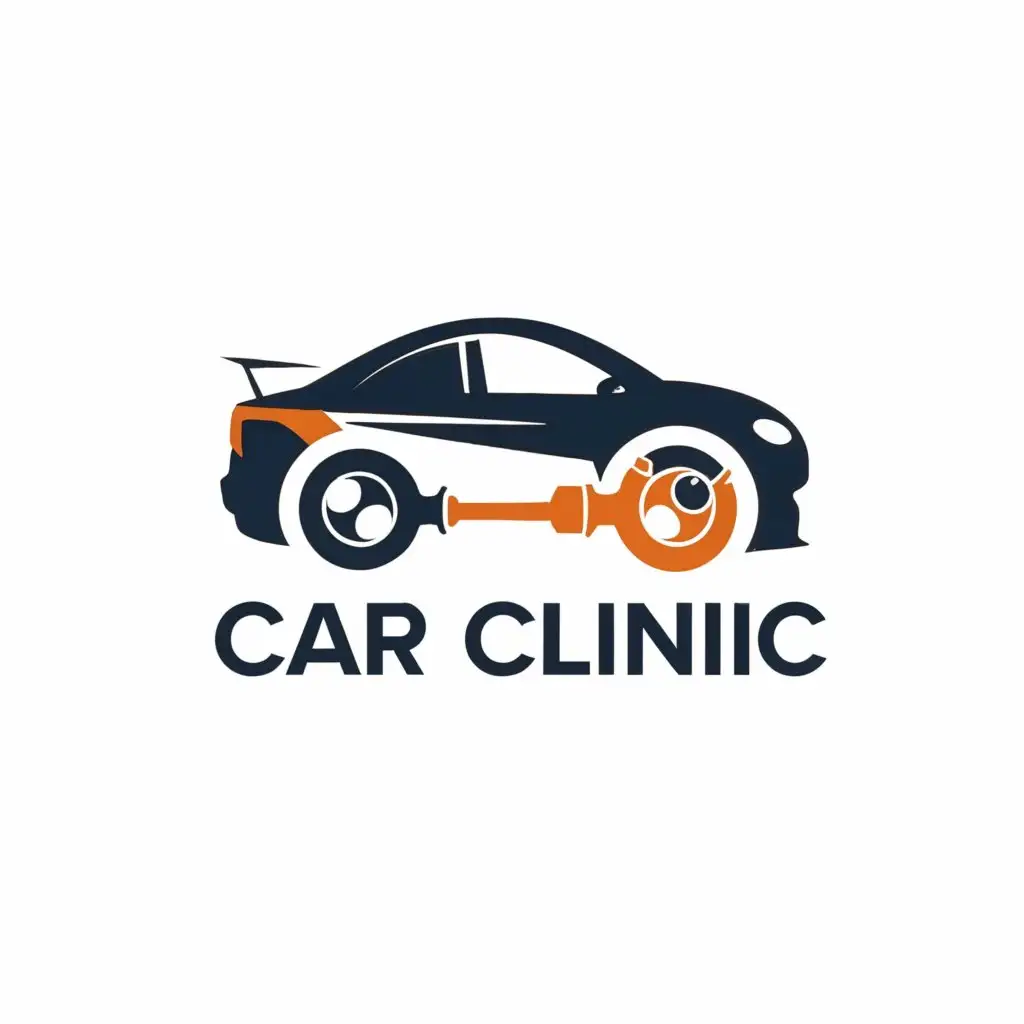 a logo design,with the text "car clinic", main symbol:CAR diagnostic,Moderate,be used in Automotive industry,clear background
