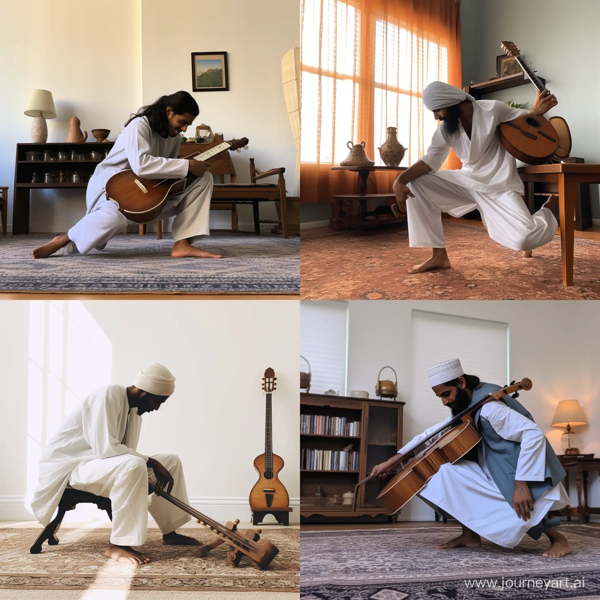 Talented-Young-Saudi-Man-Playing-Oud-in-Cozy-Living-Room-Setting