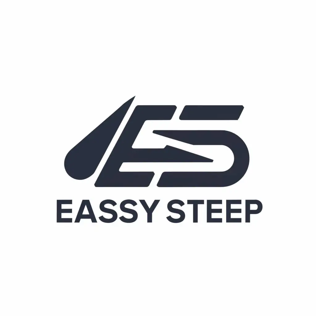 a logo design,with the text "EASSY STEP", main symbol:ES,Minimalistic,be used in Automotive industry,clear background
