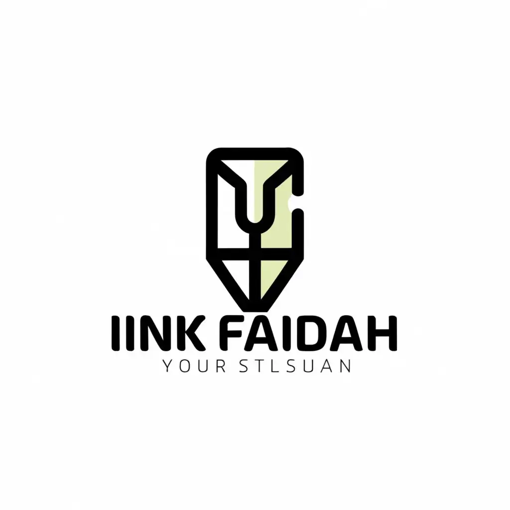 a logo design,with the text "Ink Faidah", main symbol:Ink Pen,Moderate,clear background