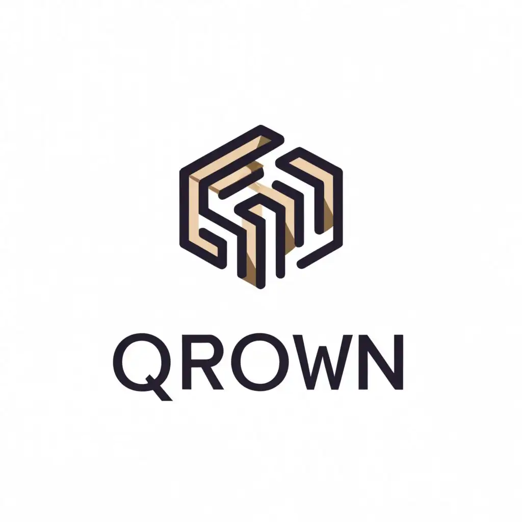 LOGO-Design-for-Qrown-Enlightened-Construction-Industry-Symbol-with-Complex-Geometry-on-a-Clear-Background