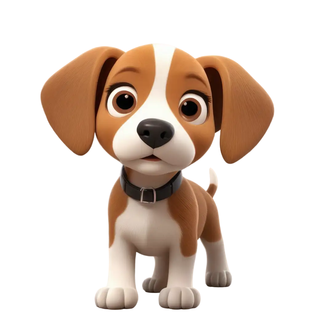 cute beagle puppy cartoon