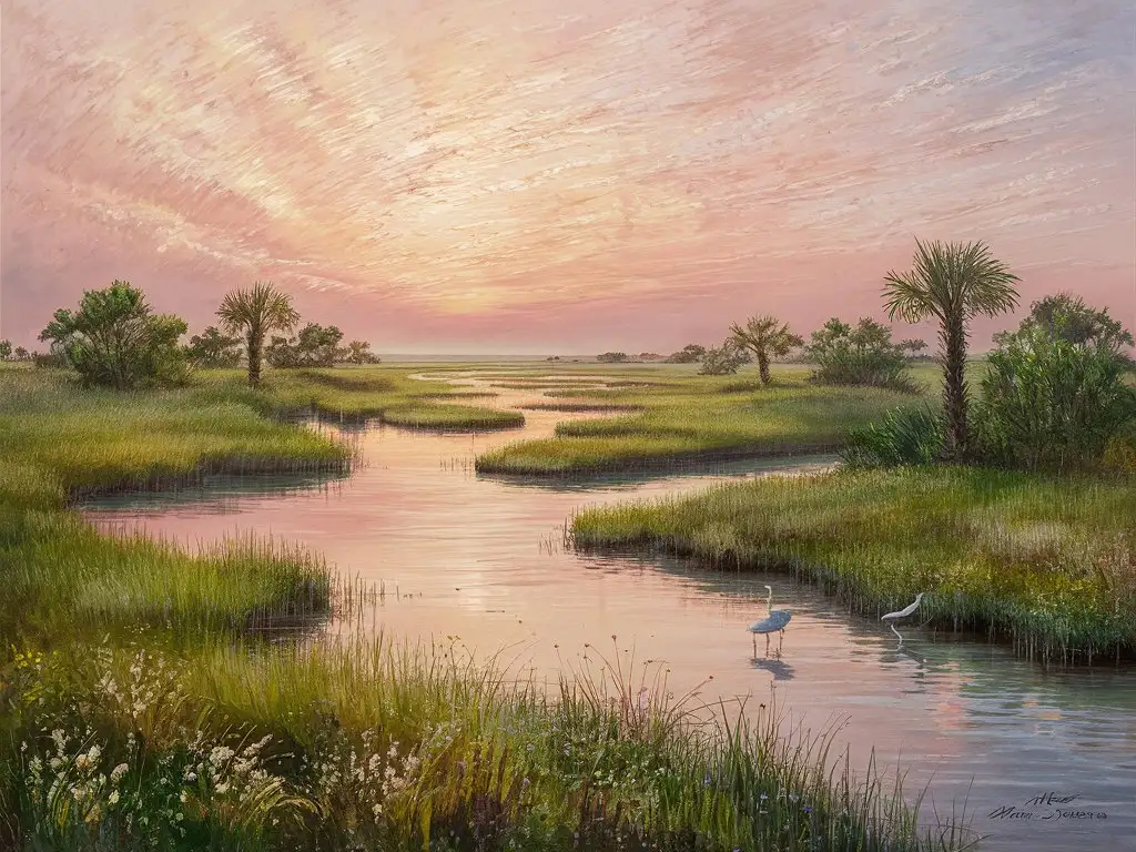 Tranquil-Sunrise-Over-Lowcountry-Marsh-Serene-Beauty-in-South-Carolina