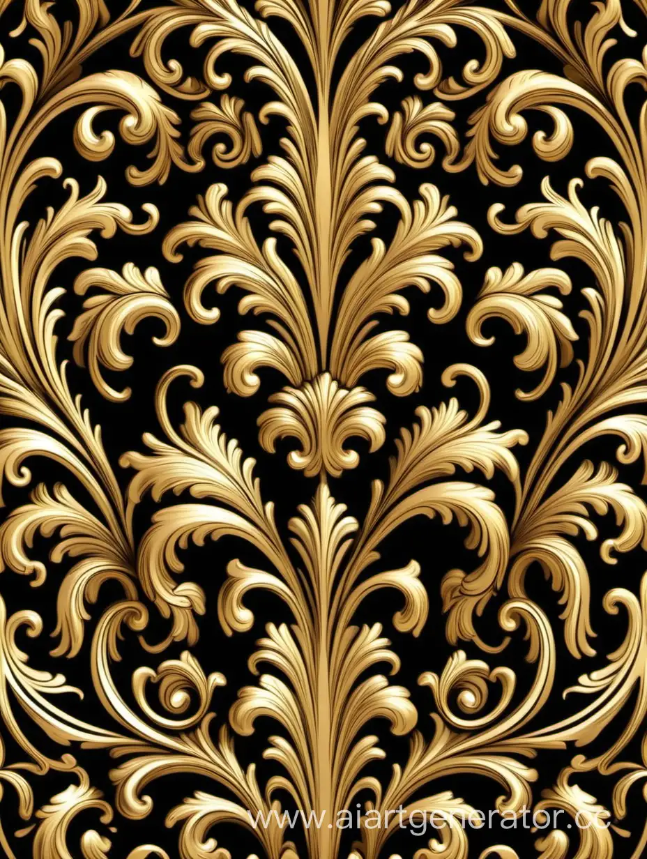 Vector golden vintage classic baroque style seamless pattern, ornament. vector