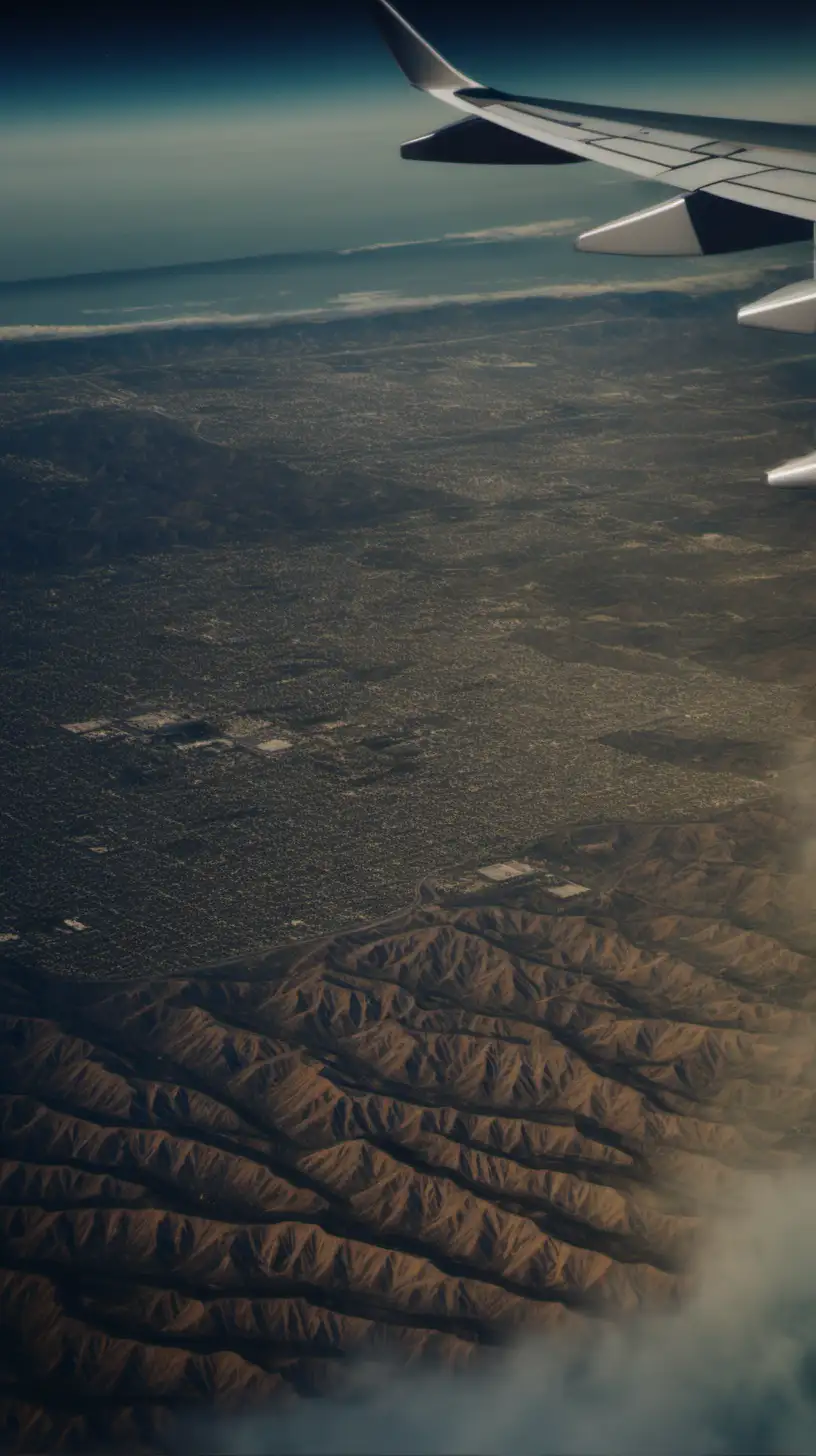 /imagine A very realistic portrait of California from airplane view for youtube thumbnail 