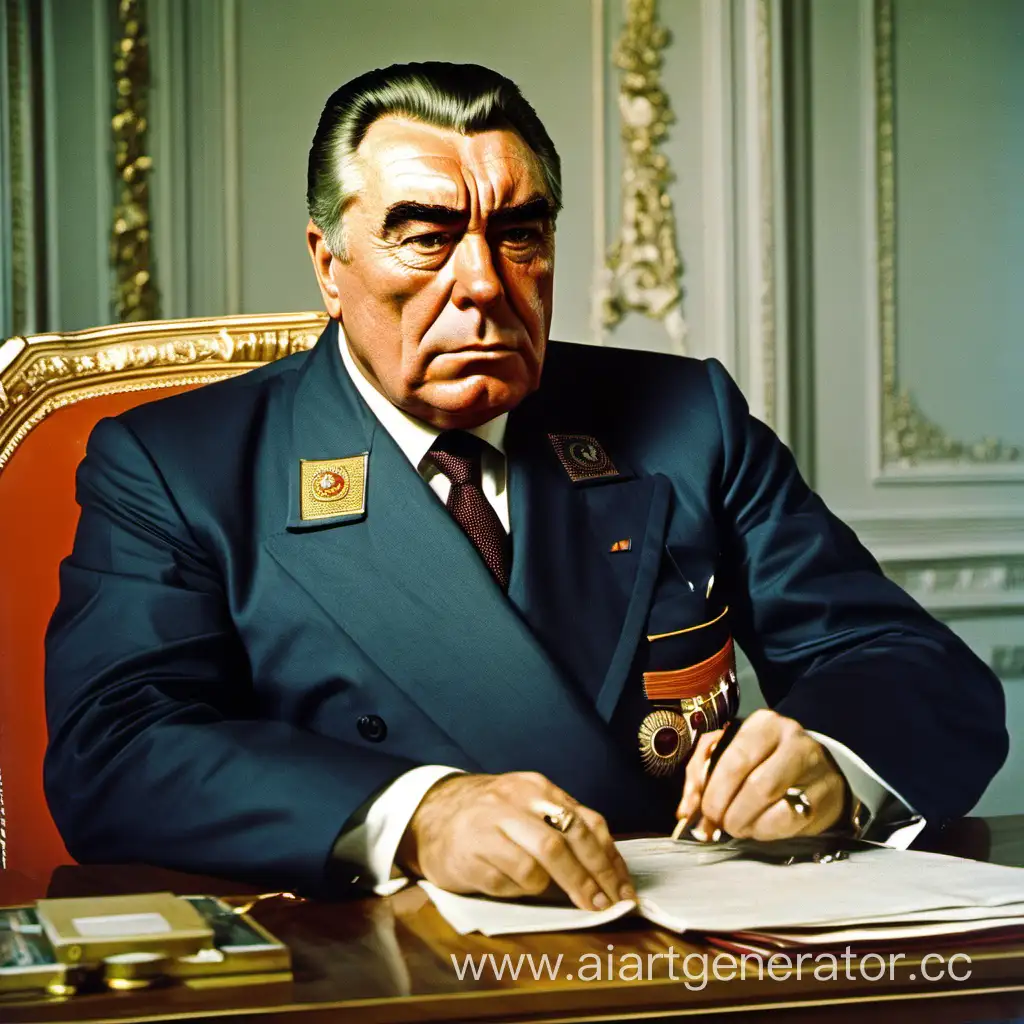 Leonid-Ilyich-Brezhnev-Soviet-Leader-in-Military-Regalia-Portrait
