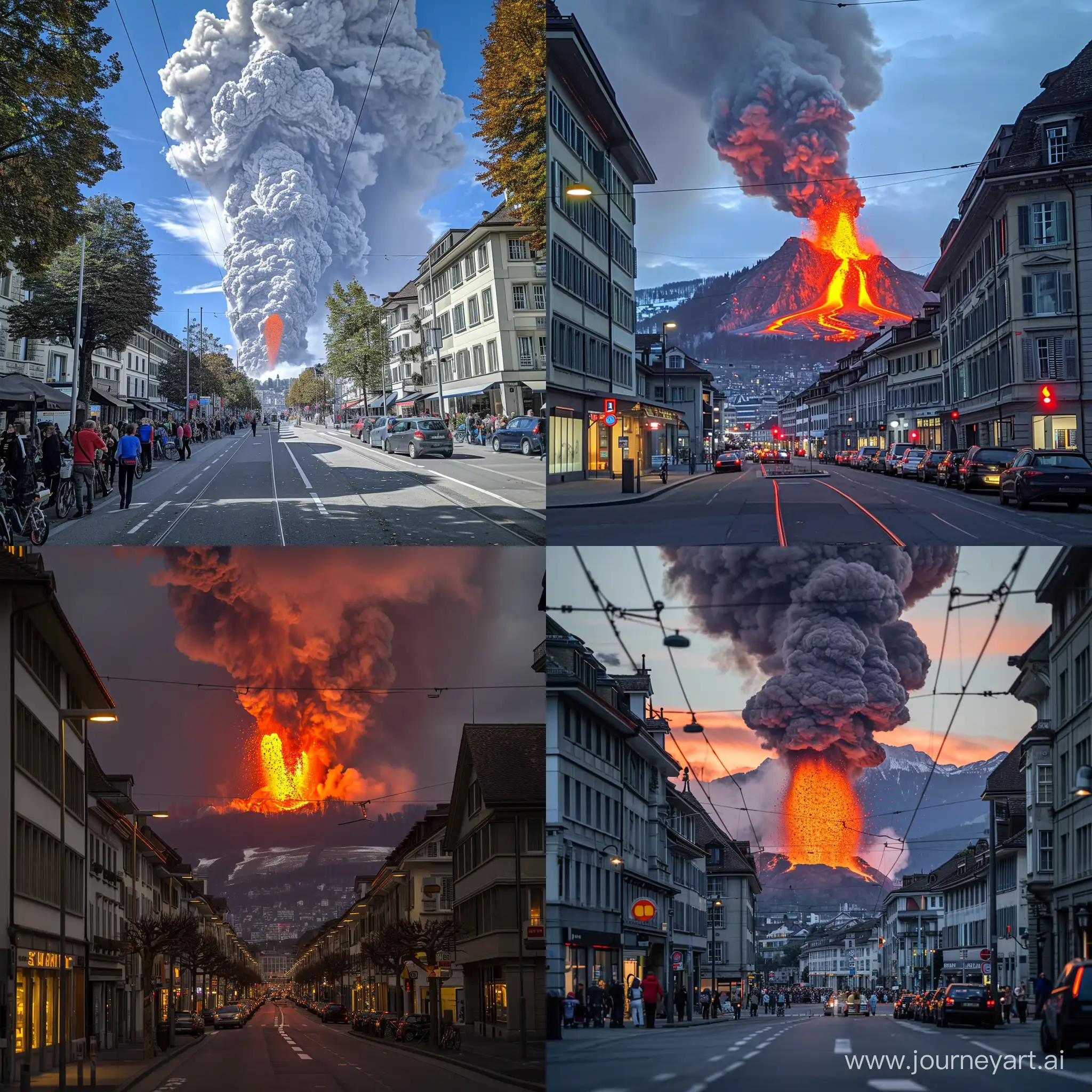 volcano erupting in zurich switzerland