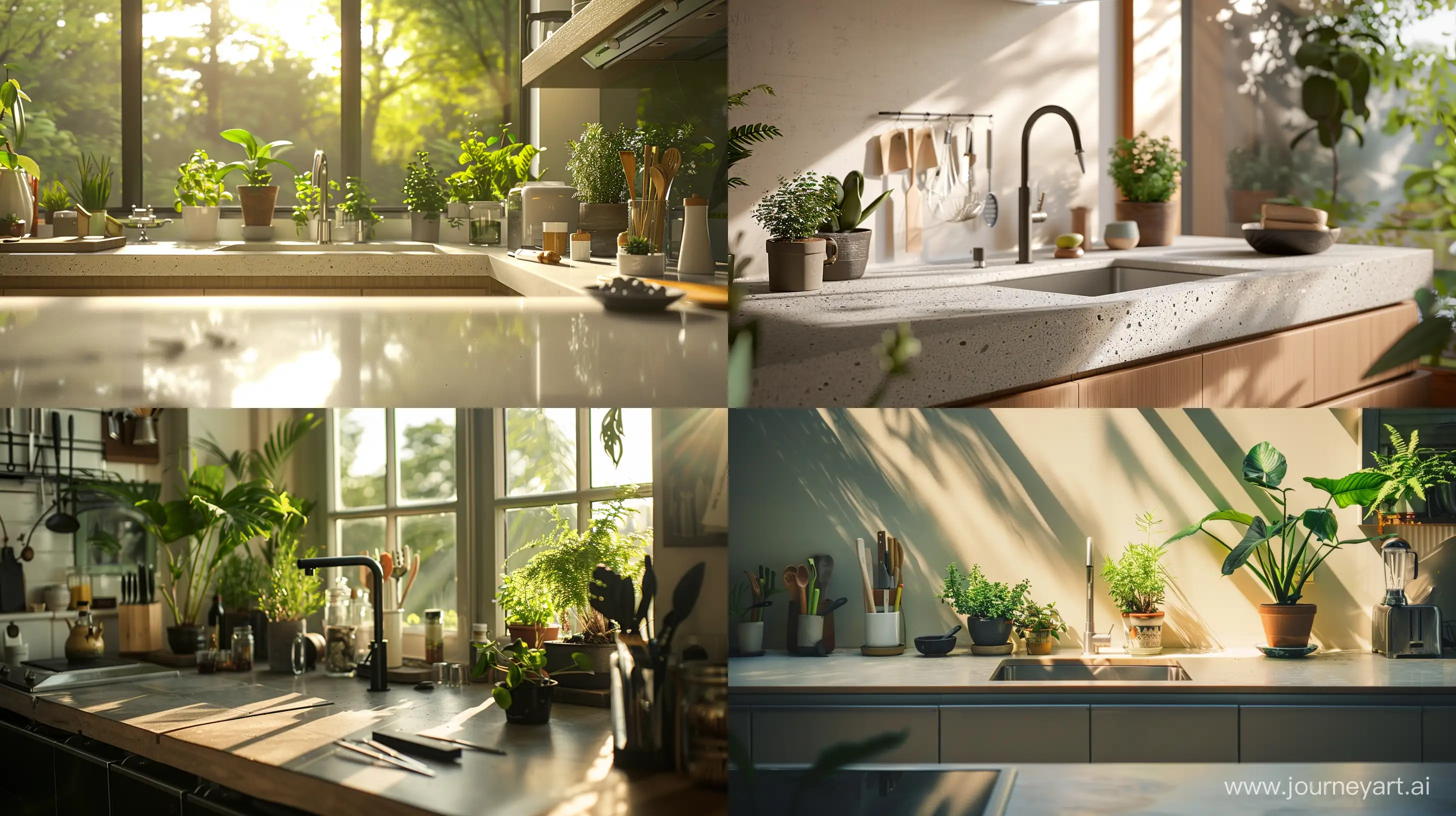 Sustainable-Elegance-CarbonNeutral-Countertops-in-Modern-Kitchen-Bathed-in-Natural-Light
