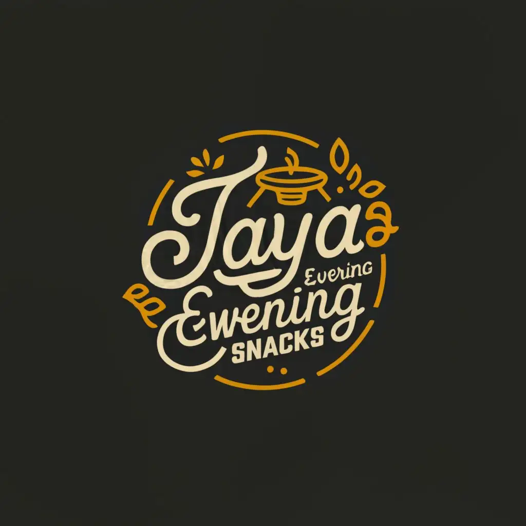a logo design,with the text "jaya evening snacks", main symbol:restaurant,complex,be used in Restaurant industry,clear background