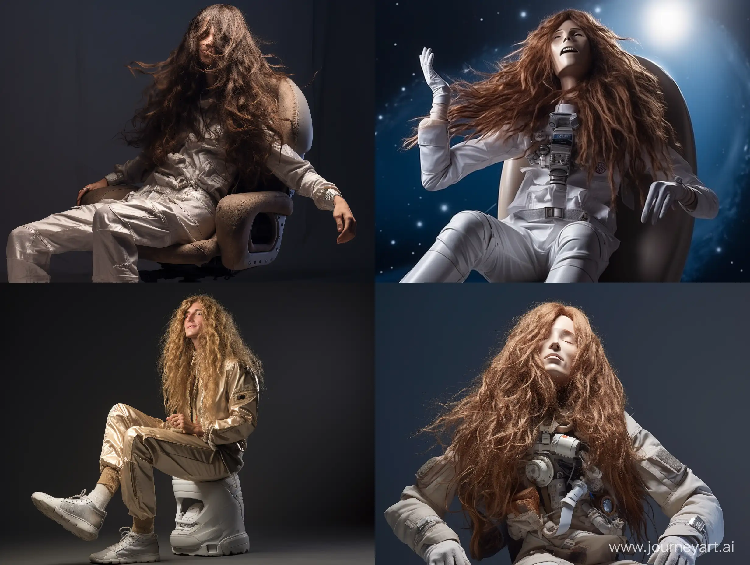 Enchanting-Realistic-Mannequin-with-Long-Hair-Dancing-on-an-Astronaut