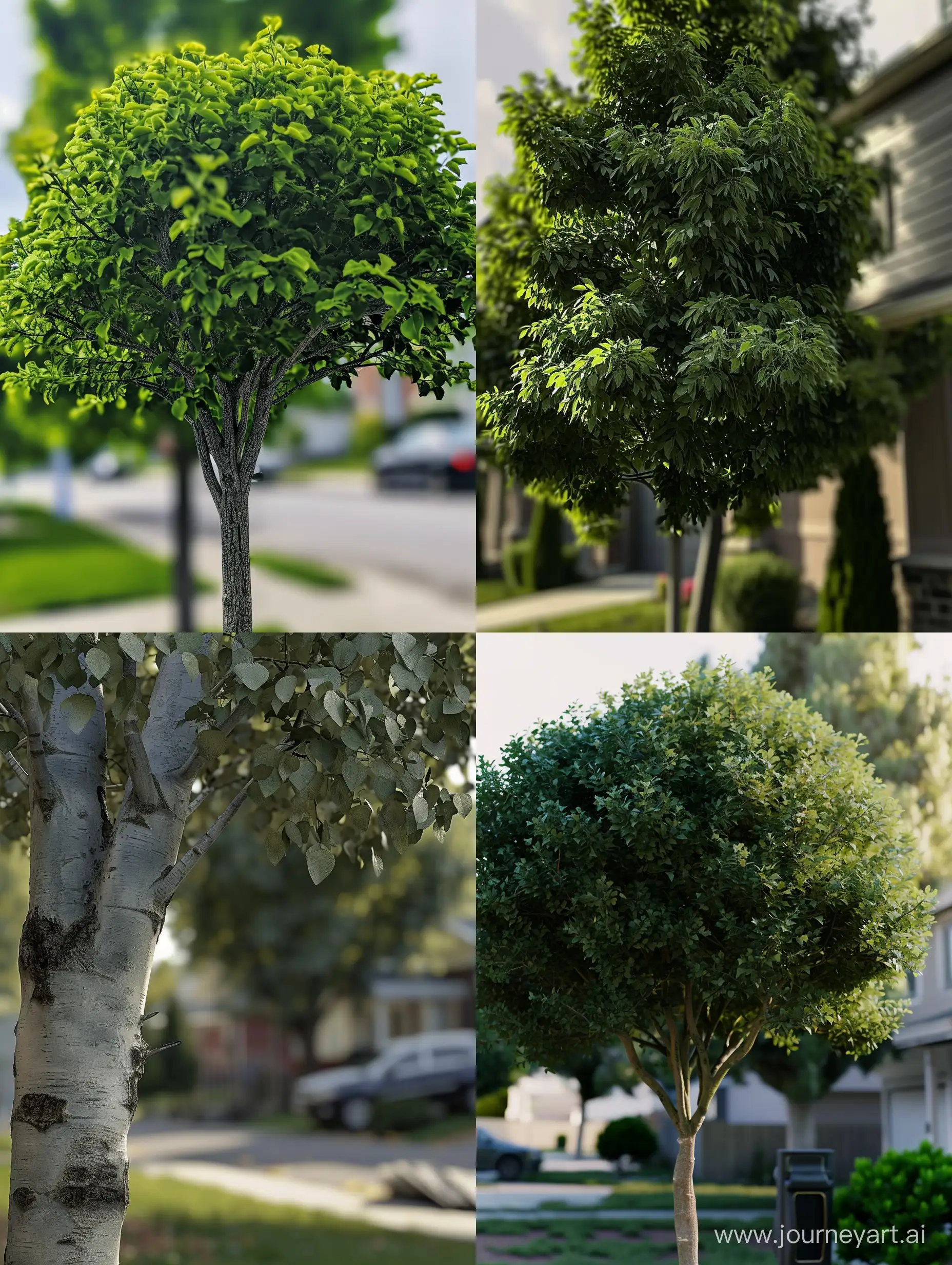 A close-up of phone photo for a medium-tall tree in an ordinary neighborhood, ultra-realistic --style raw --s 0 --ar 3:4 --v 6