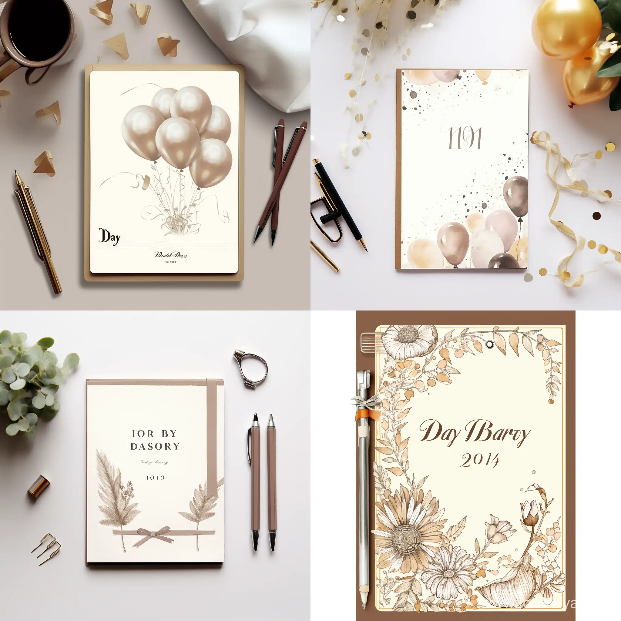 Elegant-Birthday-Greeting-Card-Classy-Daily-Planner-and-Pen-in-Brown-and-Pastel-Beige