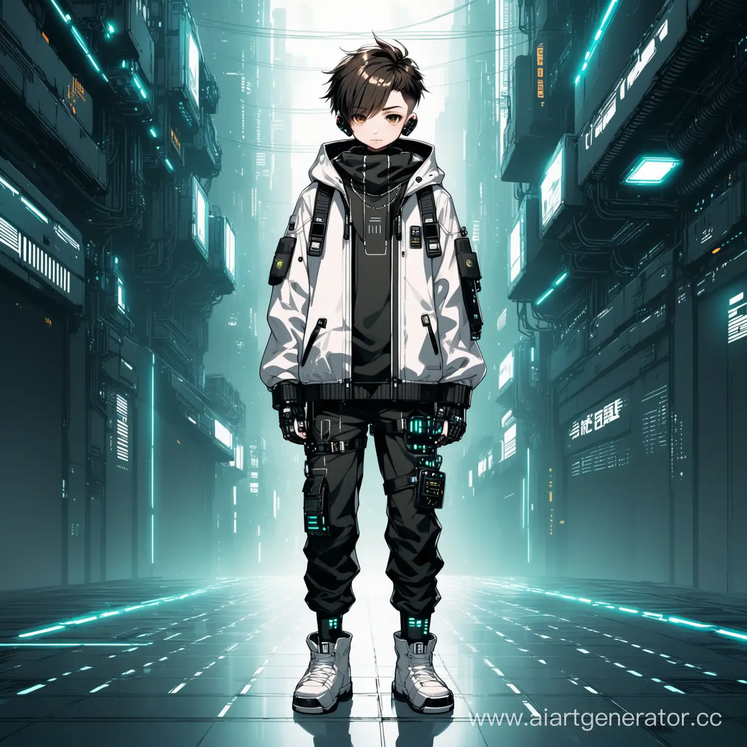 Adorable-Cyberpunk-Boy-in-Monochrome