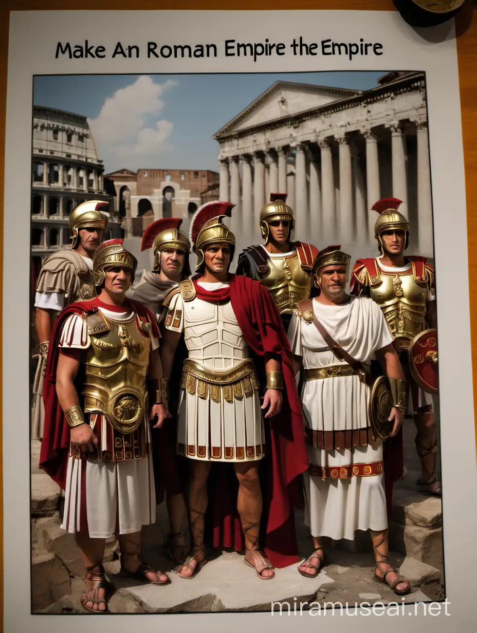 Majestic Roman Empire Soldiers Marching through Ancient Streets