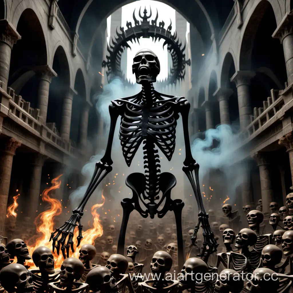 Ethereal-Black-Skeleton-Amidst-Chaotic-Temple-Laughter