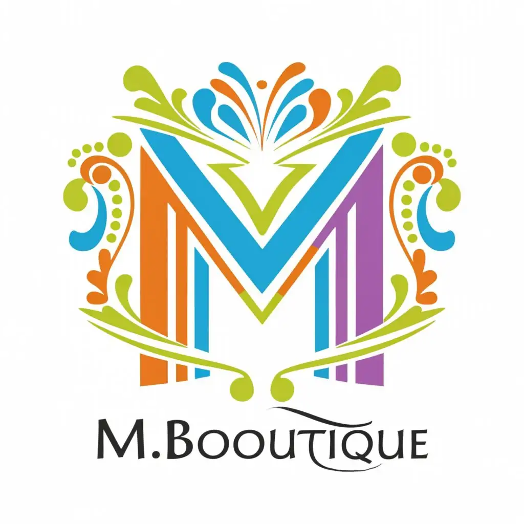 LOGO-Design-For-MBOUTIQUE-Modern-Colorful-and-Simplistic-Typography-for-Home-Family-Industry