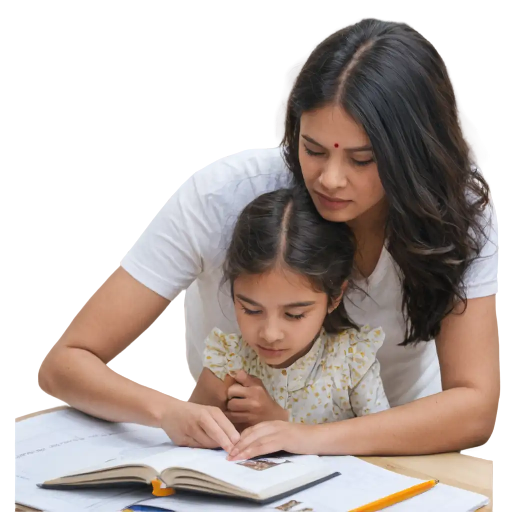 a teacher teaching a girl child

