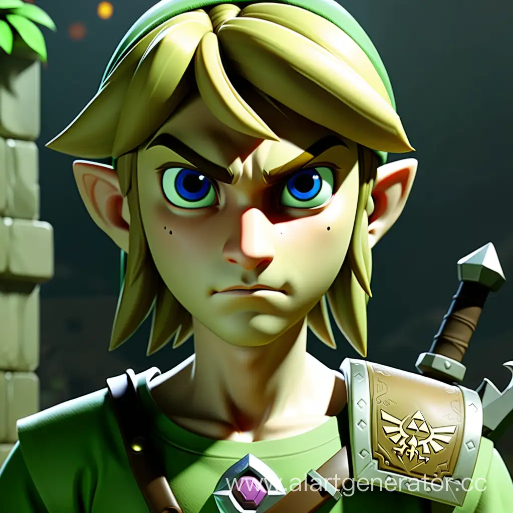 Link-from-the-Zelda-Game-Series-in-Direct-Eye-Contact