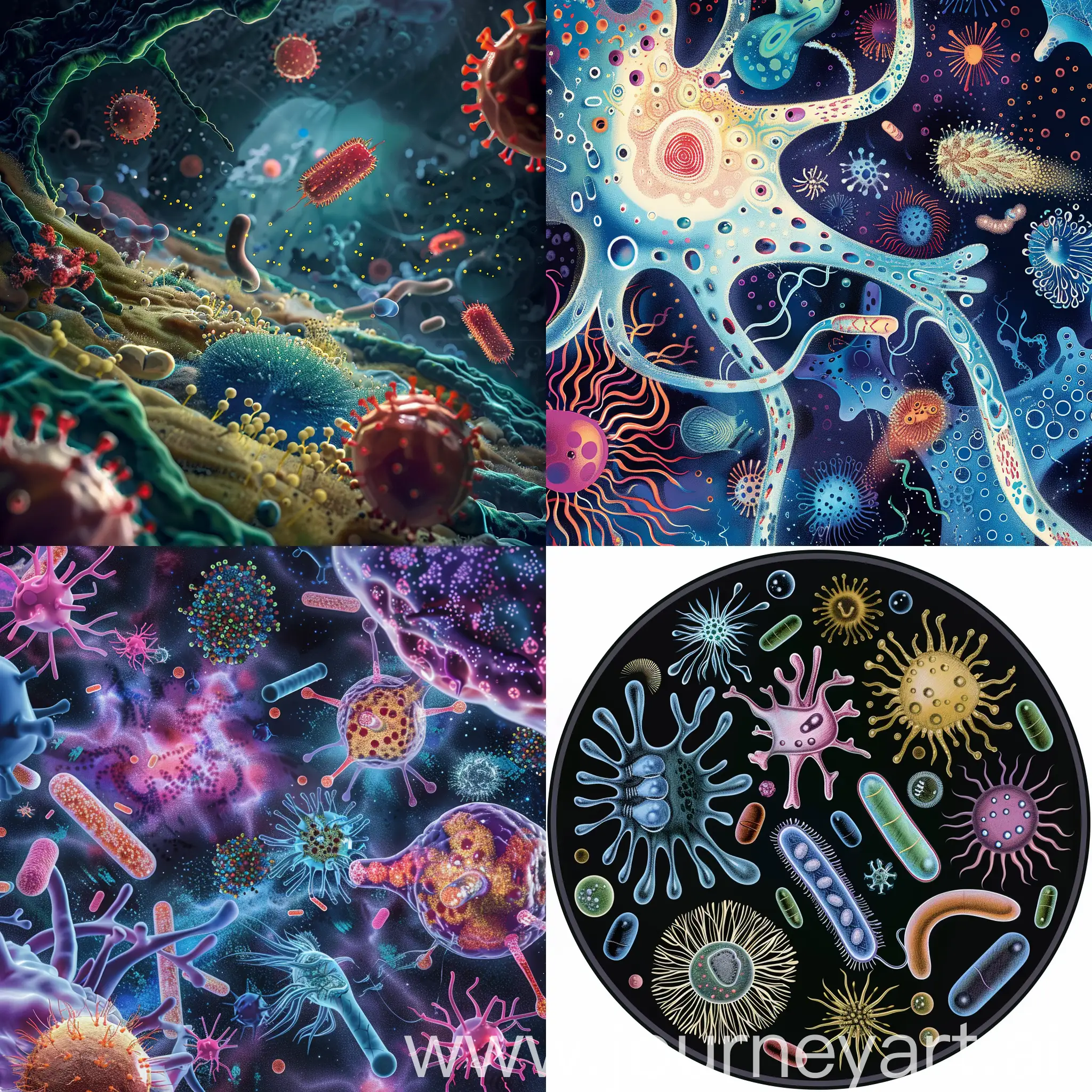 Microscopic-World-Exploration-Intricate-Microorganism-Processes