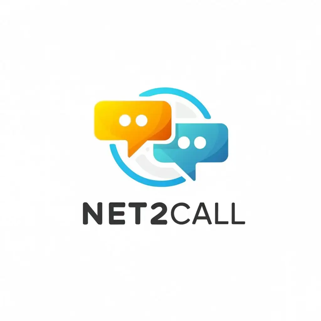 logo, communication AI Bot, with the text "Net2Call", typography, be used in Technology industry