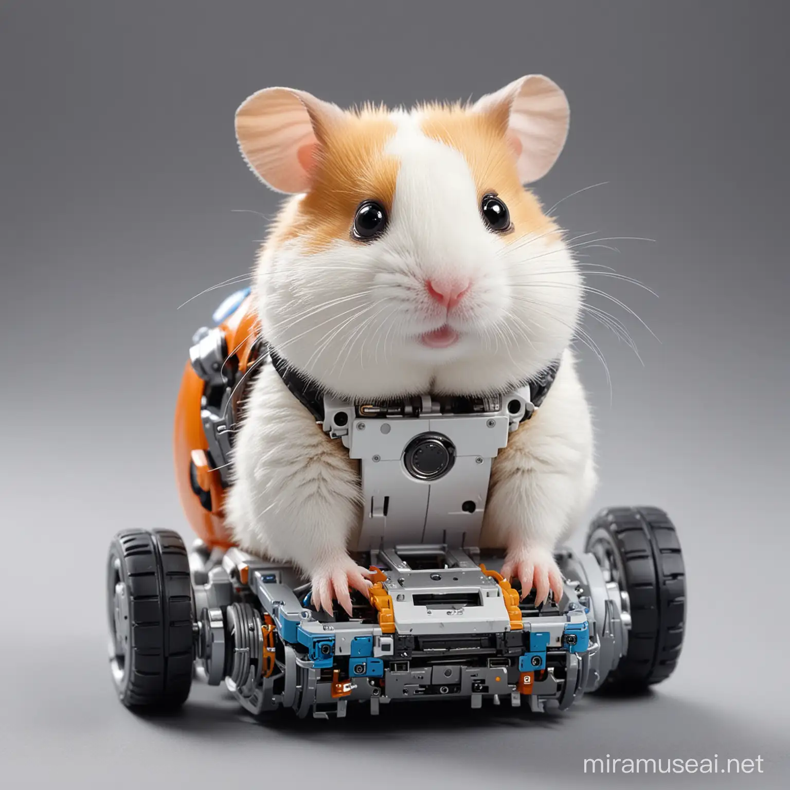 Robotic Hamster in Futuristic Environment