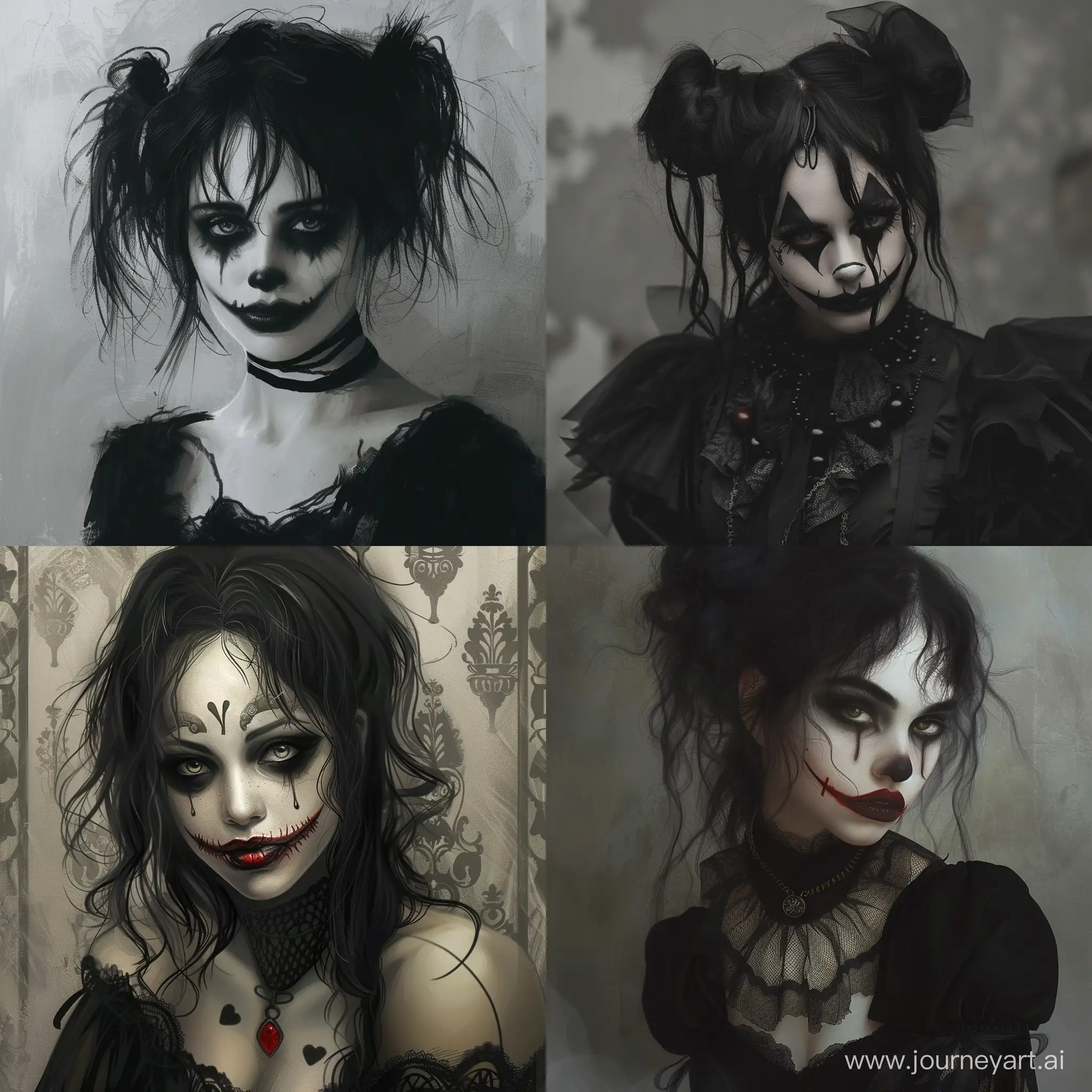 black gothic joker girl