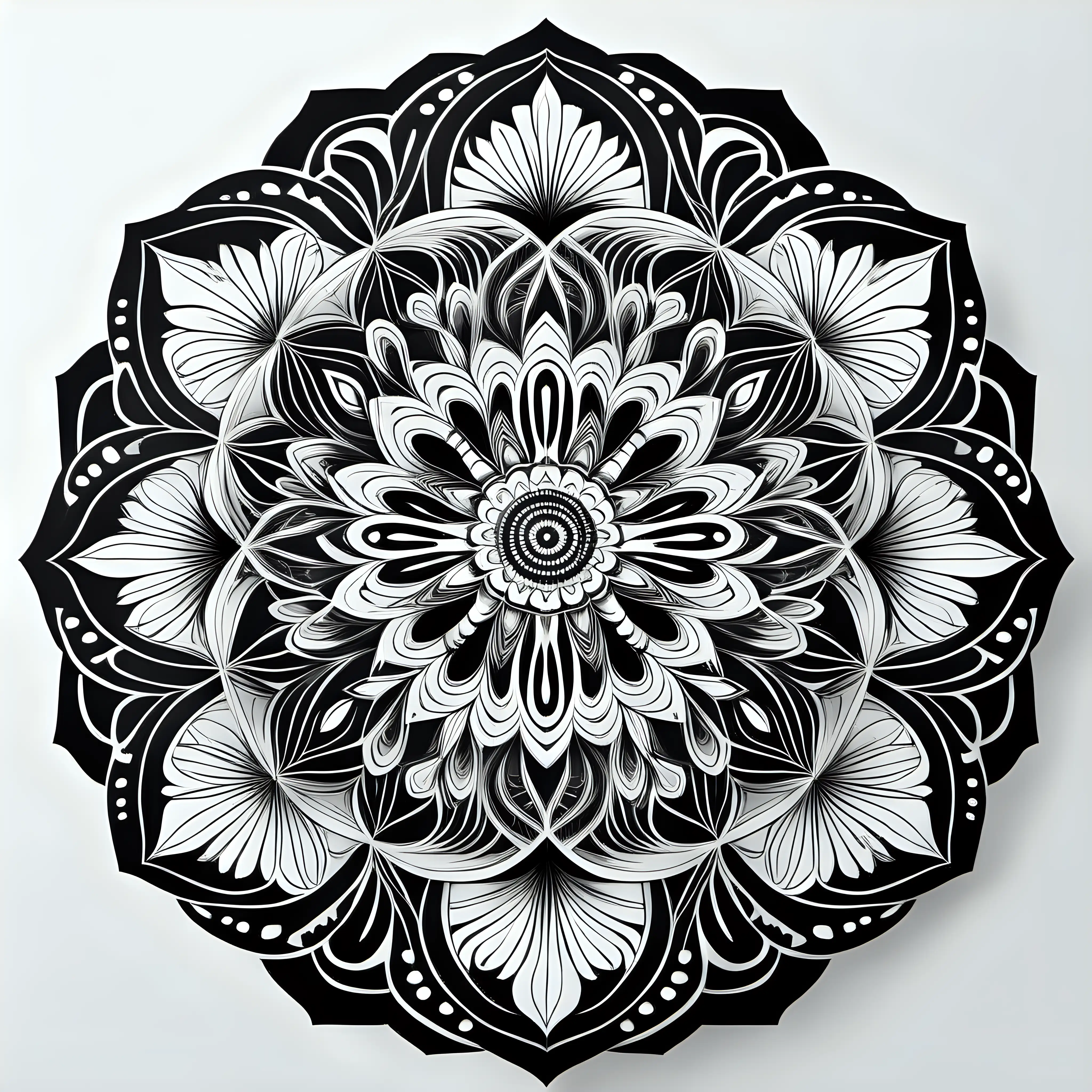 Elegant Black and White Mandalas Artwork