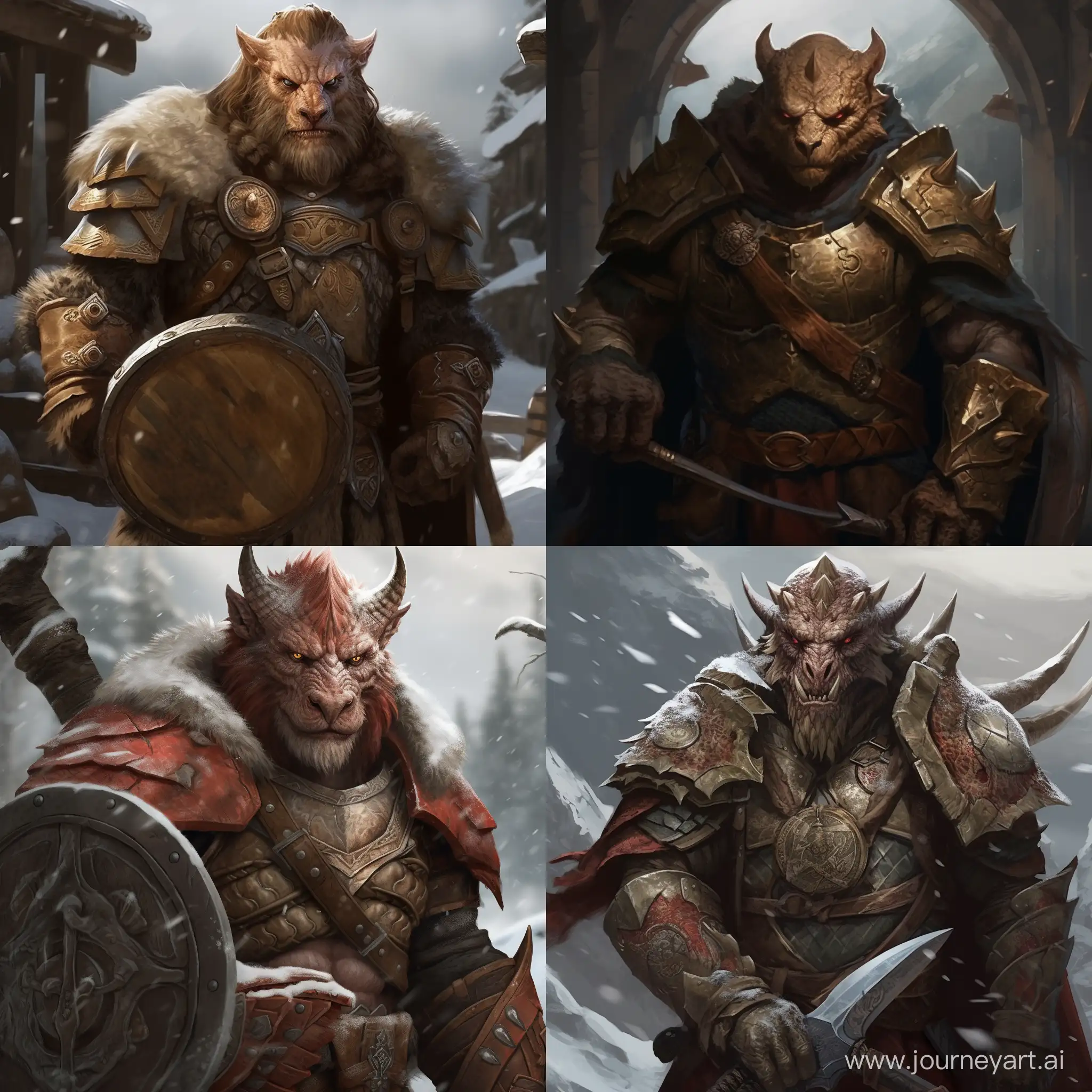 Dragonborn-Warrior-with-Hammer-and-Shield