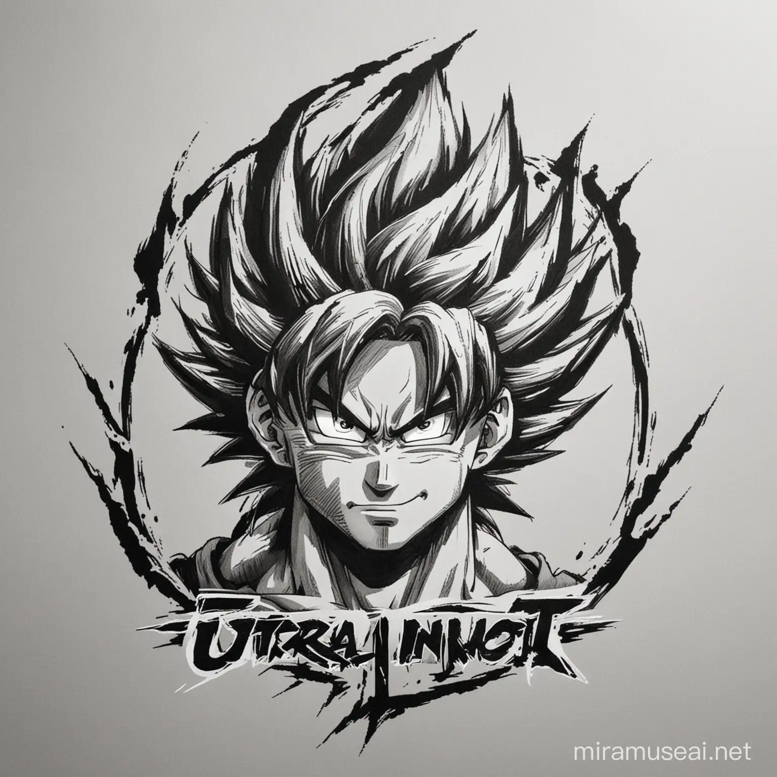 Goku Ultra Instinct Logo Dynamic Manga Drawing