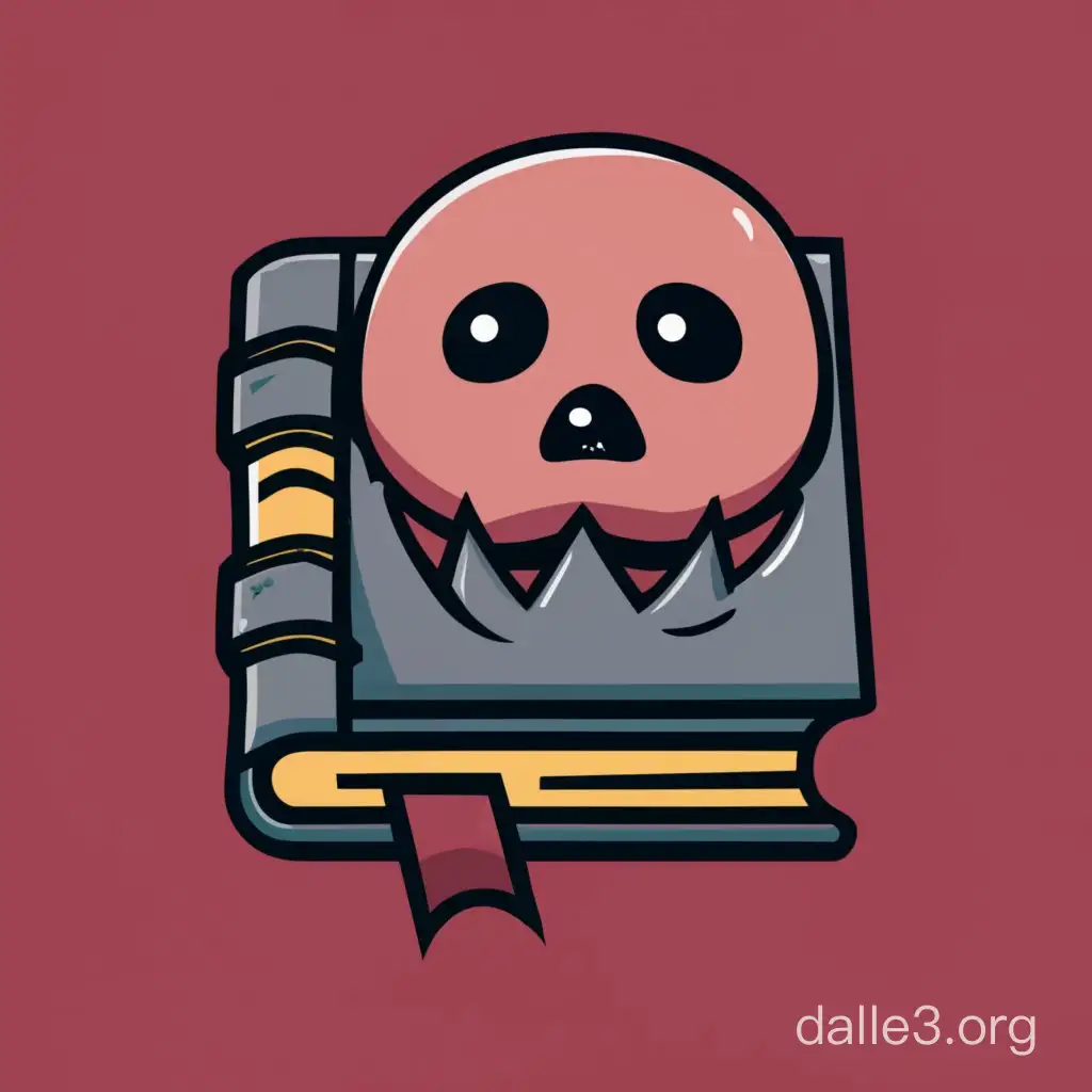 Binding of Isaac Software logo for a tool called Necronomicon, depicting a book called The Necronomicon for Binding of Isaac in the art stule of The Binding of Isaac