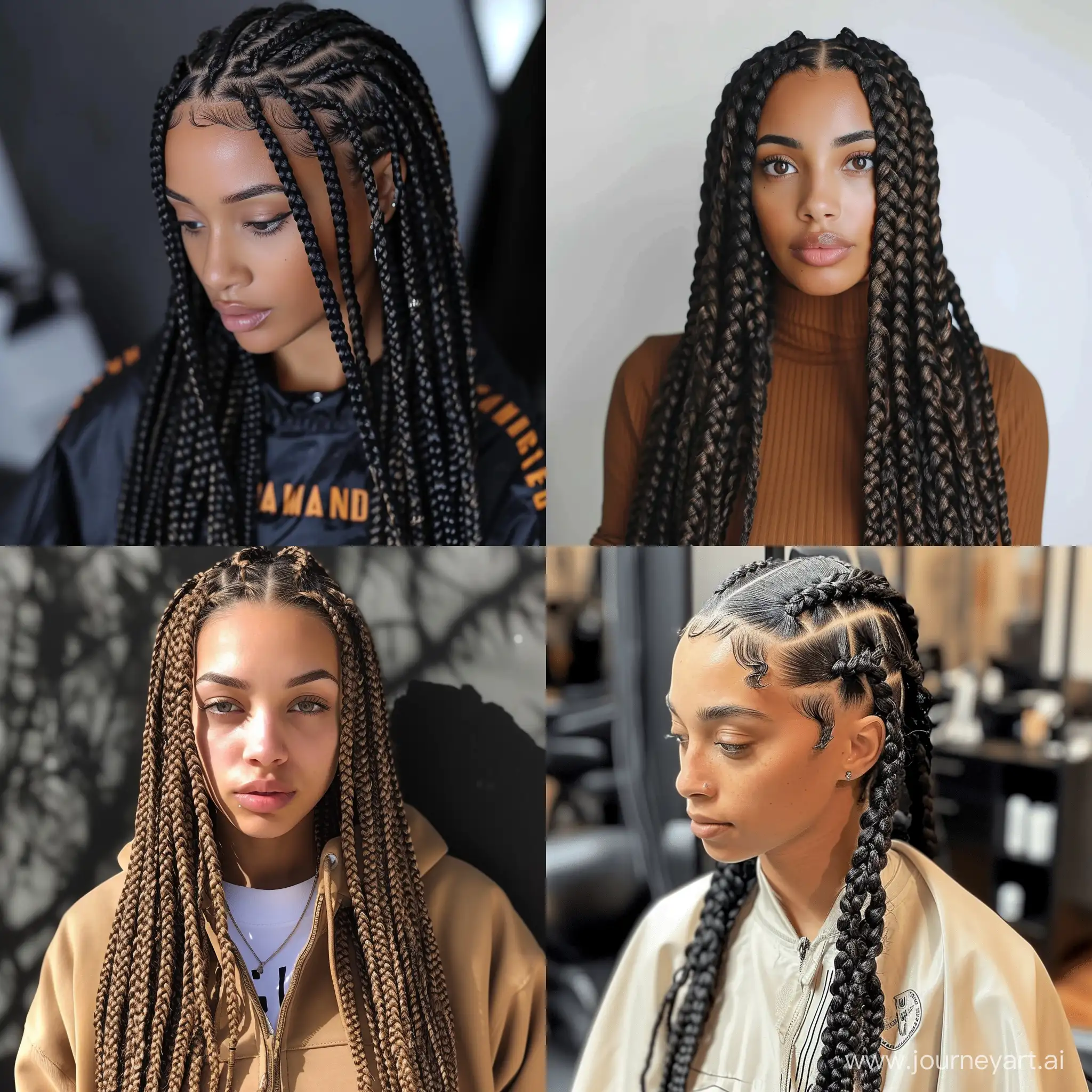 braided hairstyles box braids for women 2024