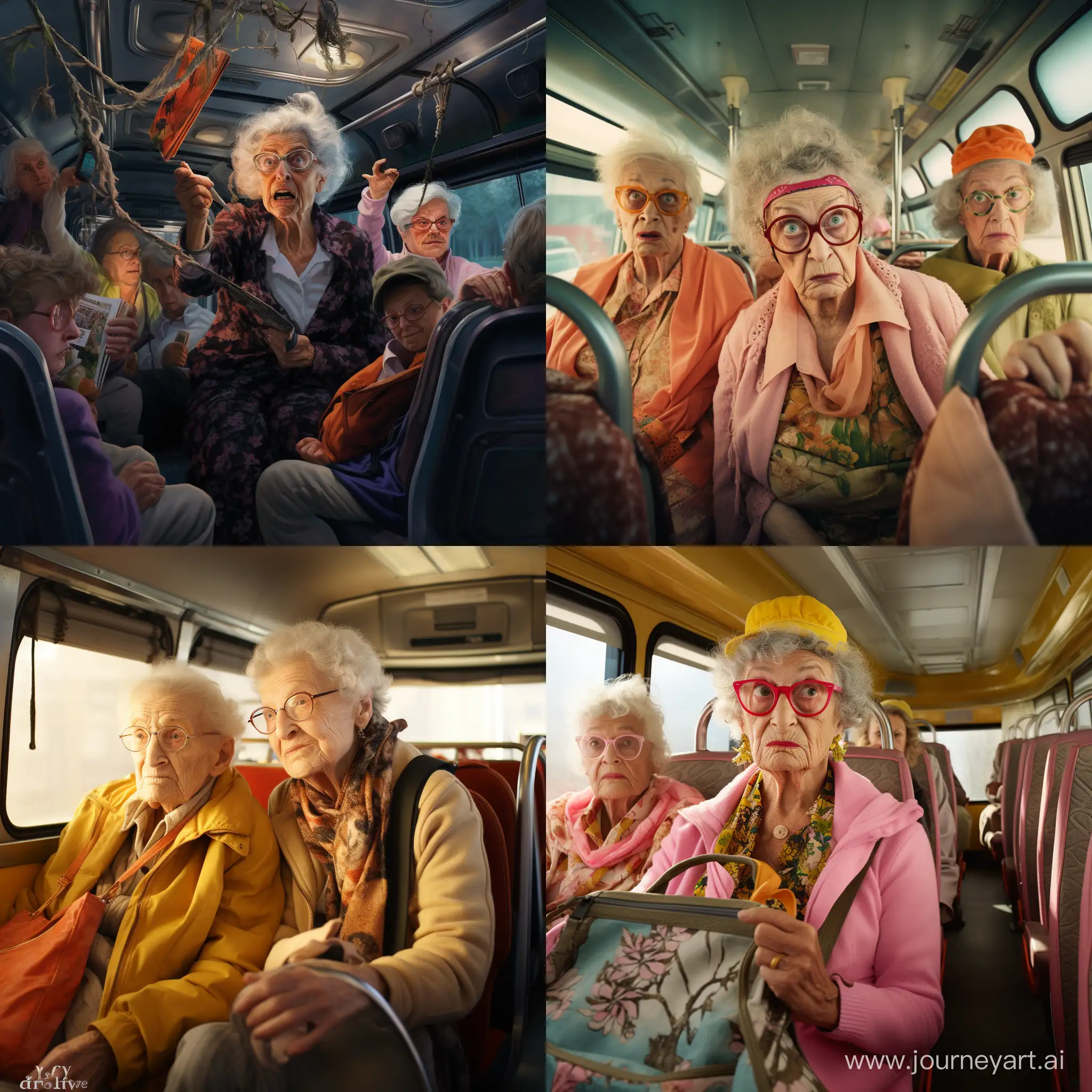 Бабушки захватили автобус