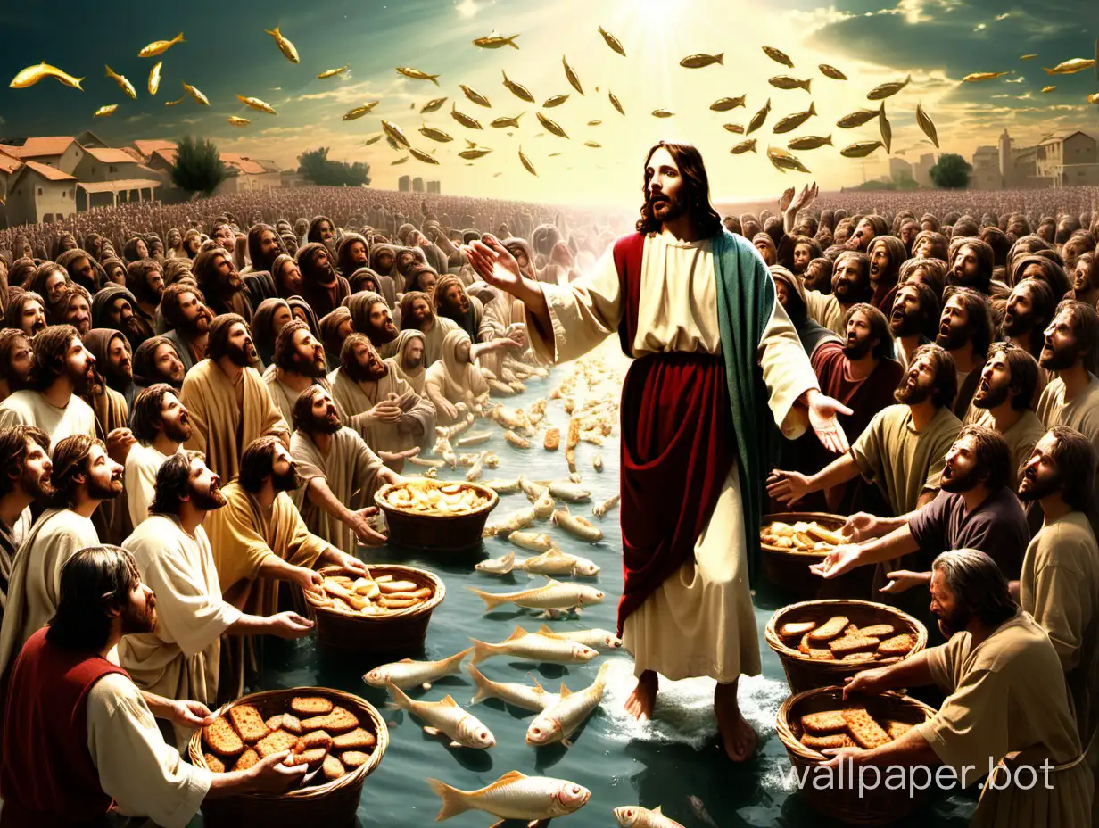 Miraculous-Feeding-Jesus-Provides-Fishes-and-Loaves-to-the-Multitudes