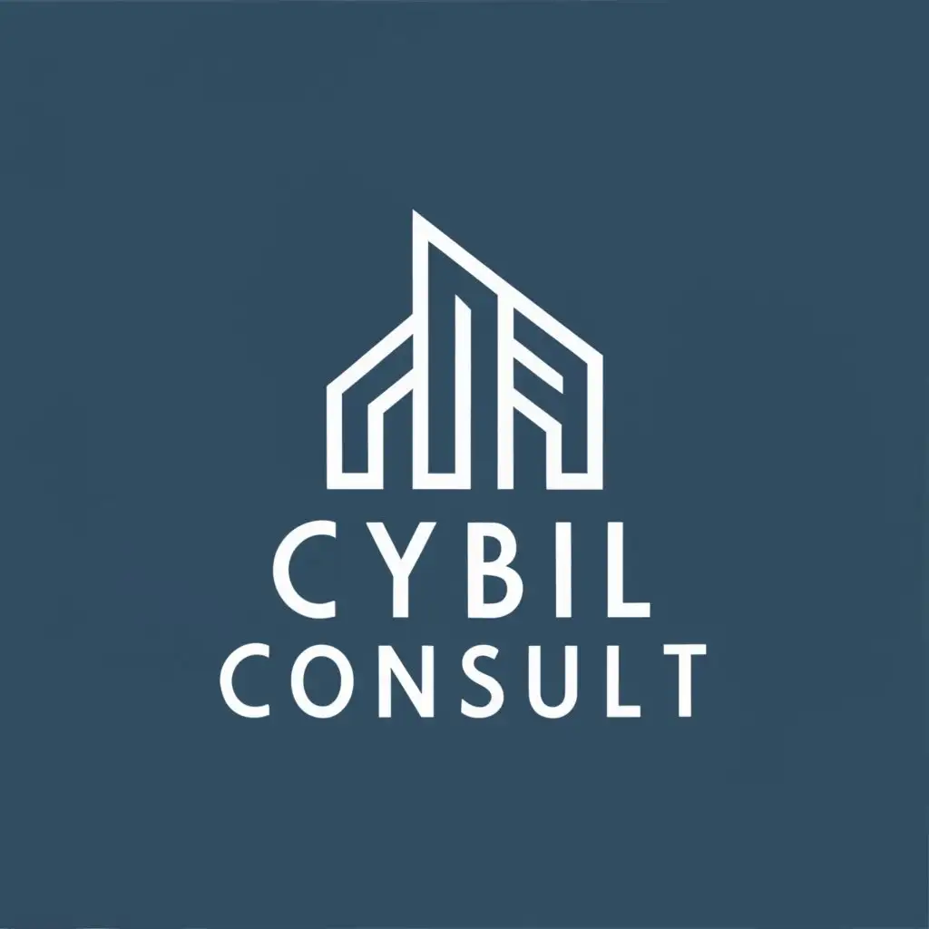 logo, building, with the text "Cybil Consult", typography, be used in Real Estate industry
