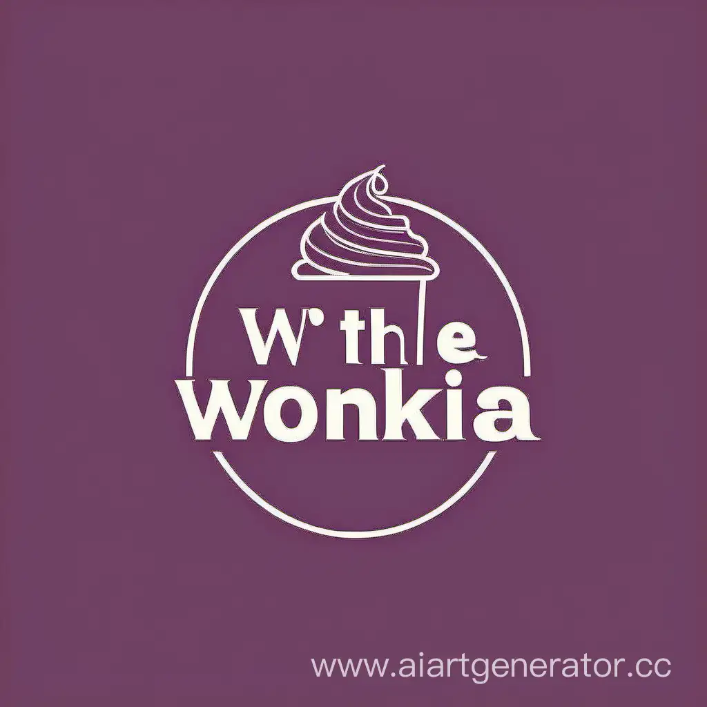 минималистичный логотип, десерт бар, название Wonka, в стиле минимализм 






