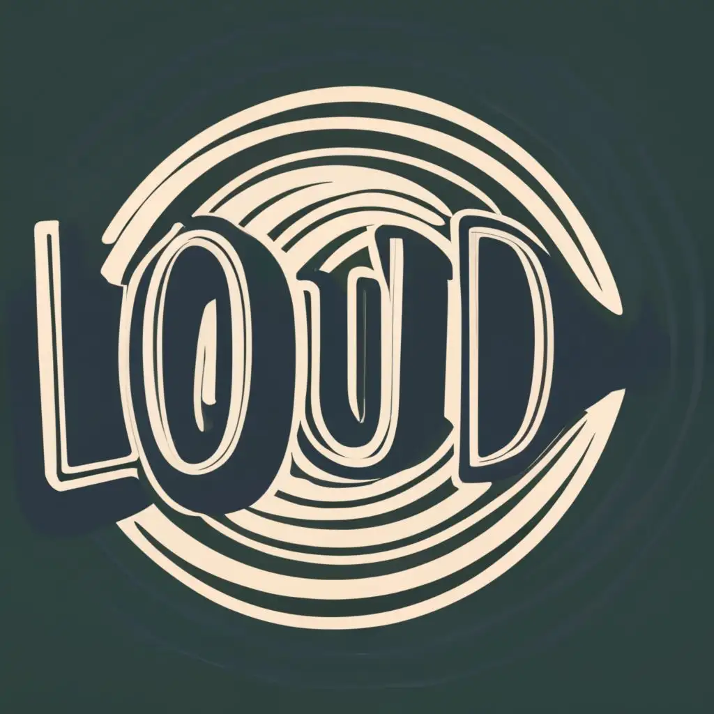 logo, Speaker, with the text "Loud", typography