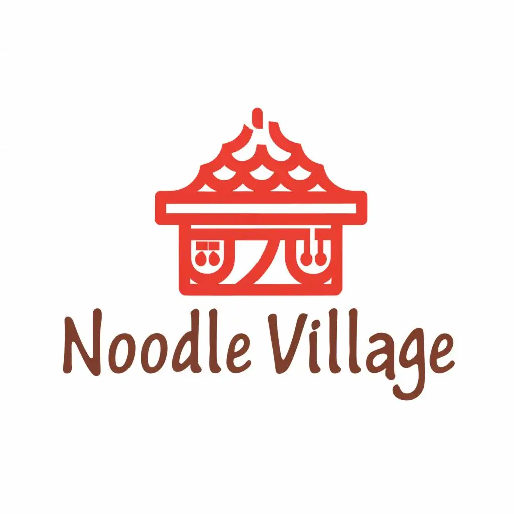 Logo-Design-For-Noodle-Village-Authentic-Chinese-Cuisine-Symbolized-with-Moderation